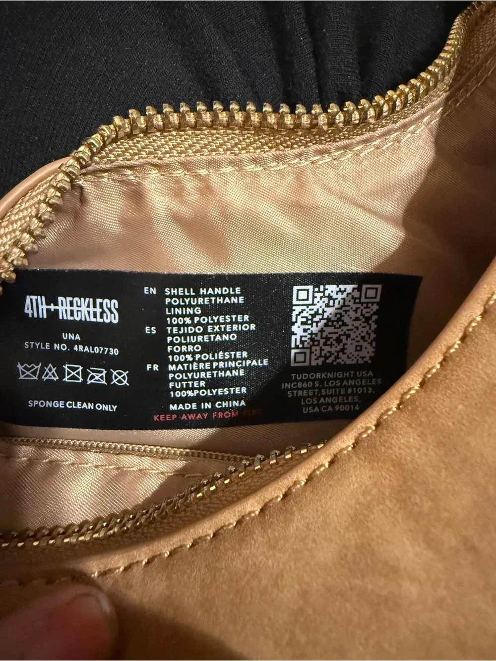 4th and Reckless Sleek Hobo Shoulder Bag in Brown - Picture 8 of 9